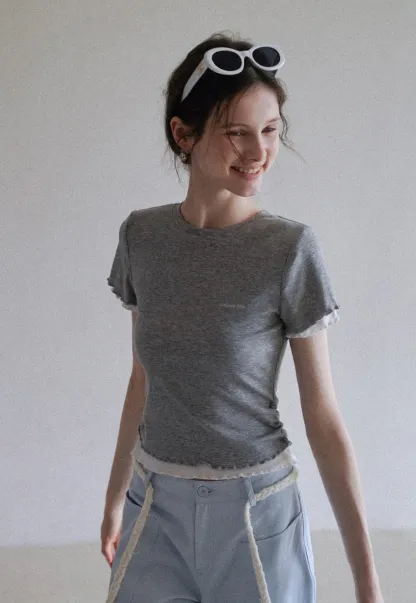 Women's Layered Look Short Sleeve T-Shirt