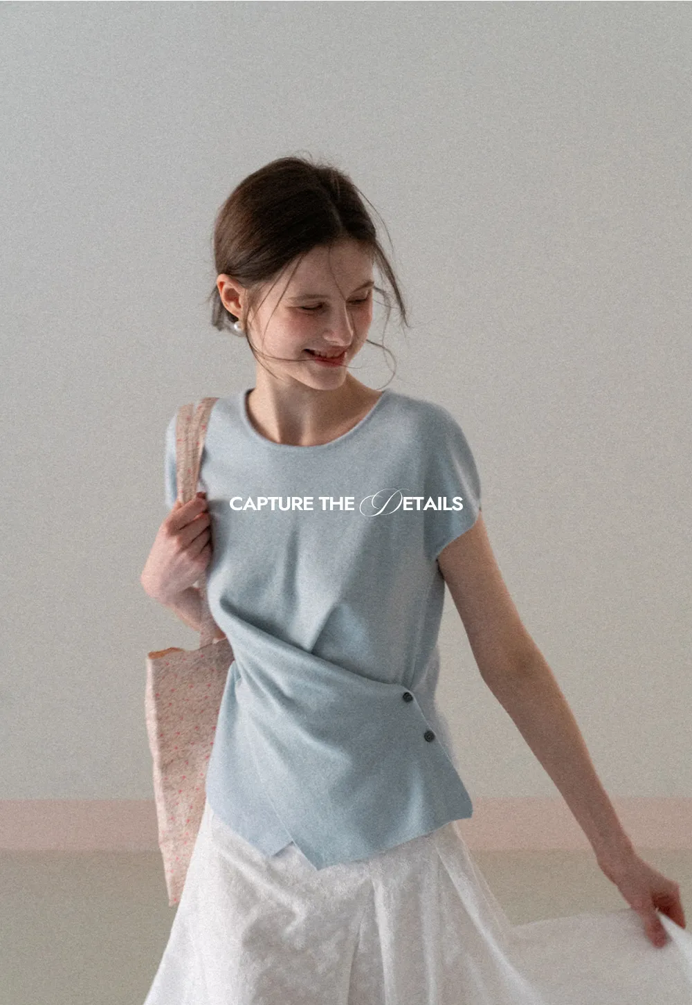 Lightweight Knit Top with Asymmetrical Hem