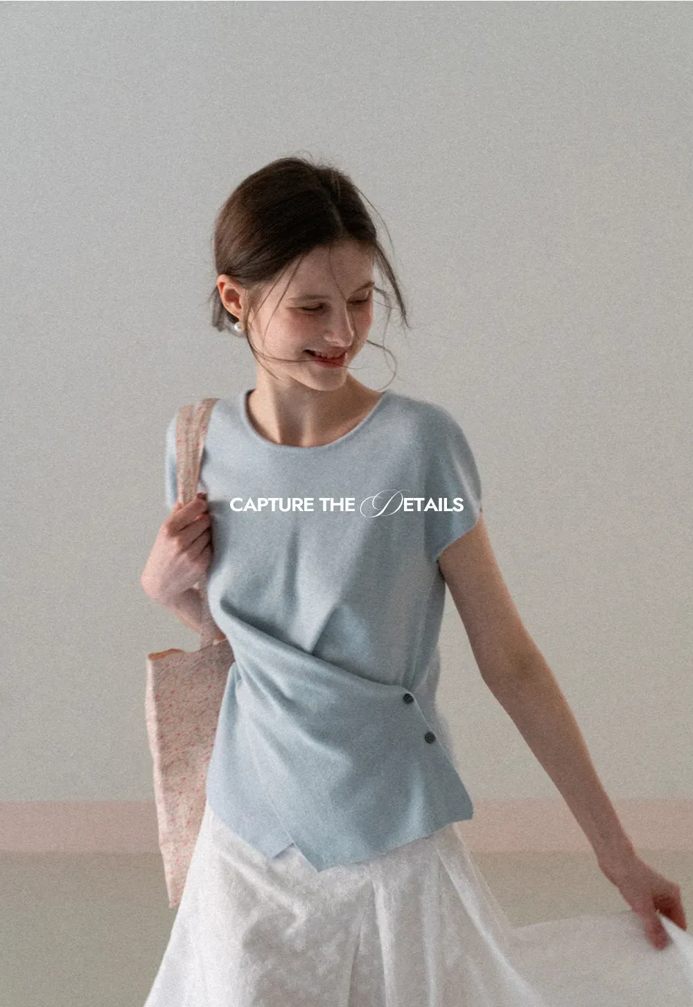 Lightweight Knit Top with Asymmetrical Hem