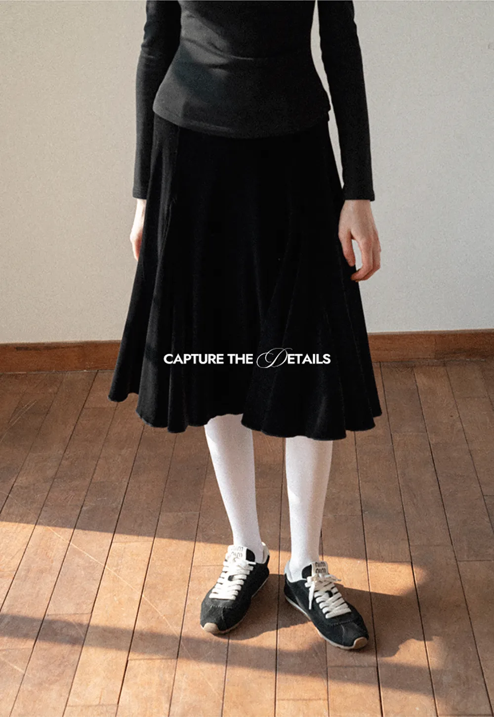 Velvet Pleated Mini Skirt