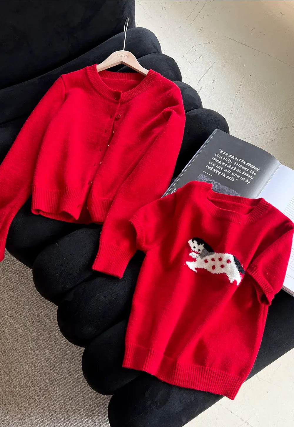 Stylish Knit Cardigan with Embroidered Design