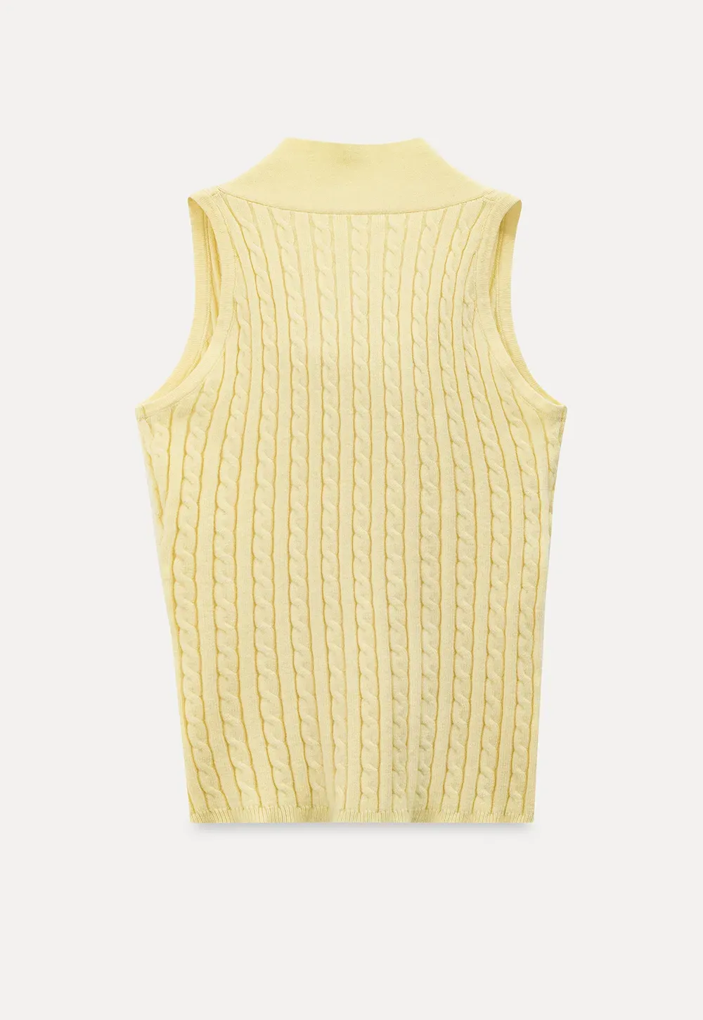 Knit Sleeveless Top with Front Bow Detail