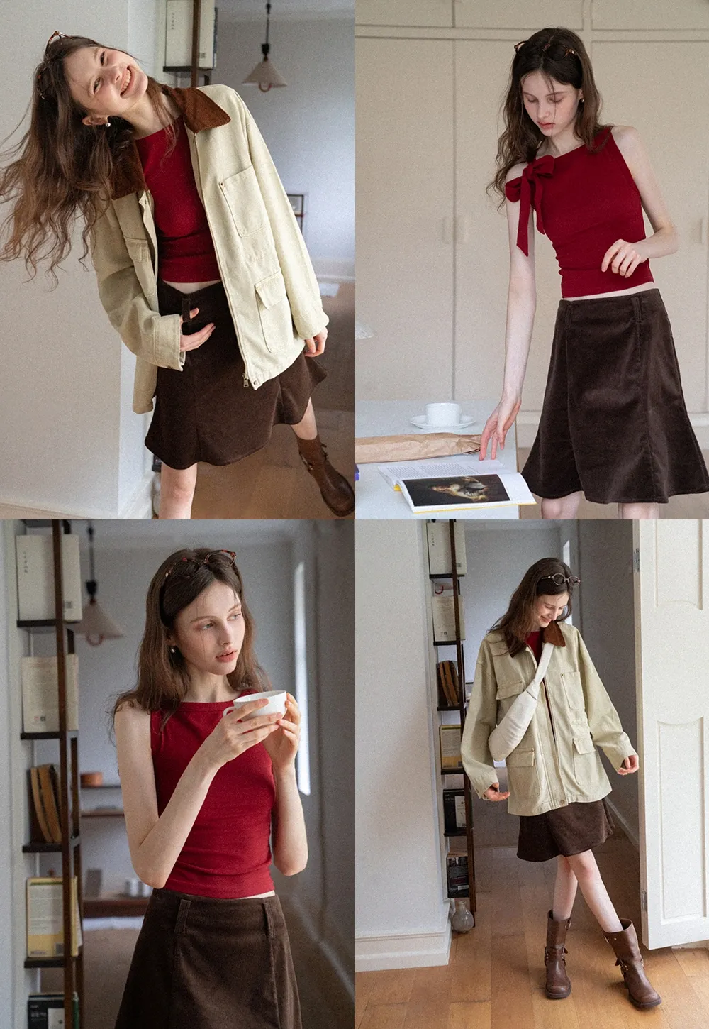 Womens Sleeveless Top with Bow Detail