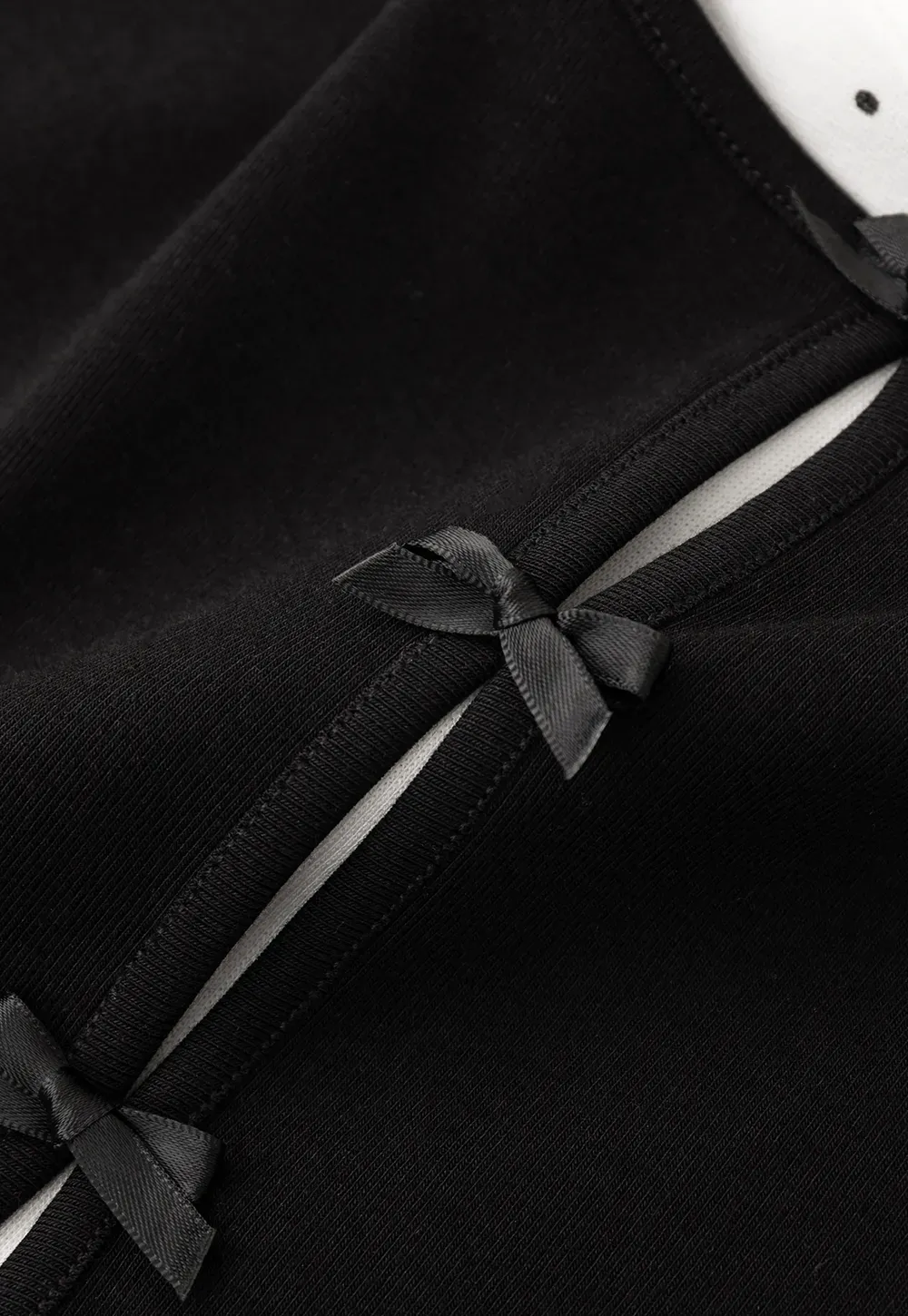 Short Sleeve Dress with Polka Dot Collar and Front Knot Detail