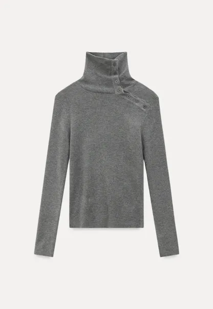 Turtleneck Sweater Long Sleeve Knitwear Women's Fitted Top