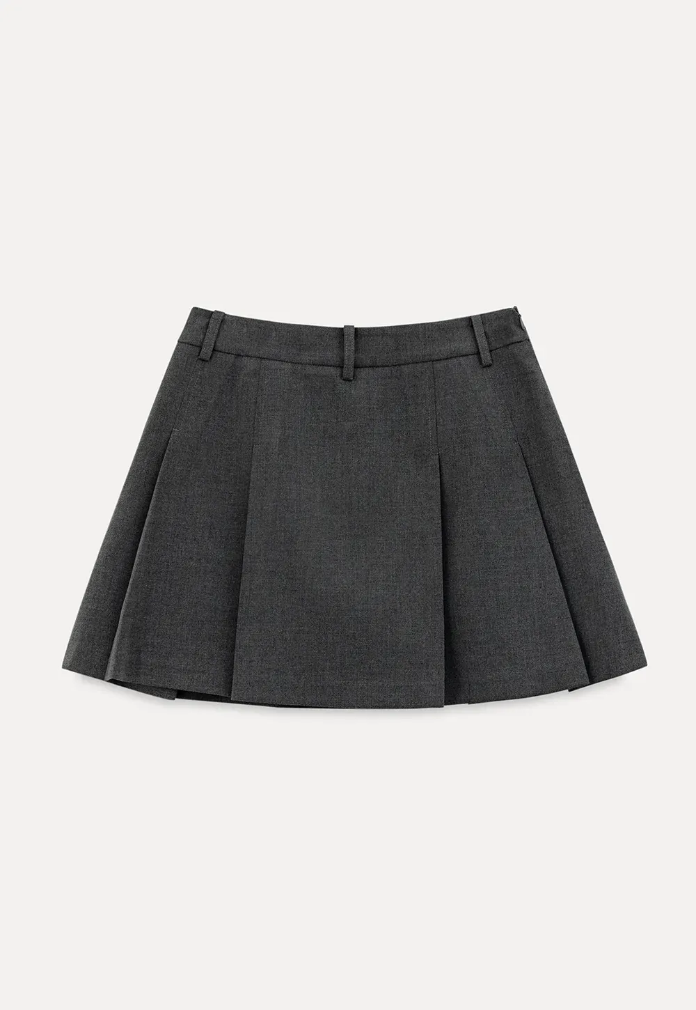 Pleated A-line Mini Skirt