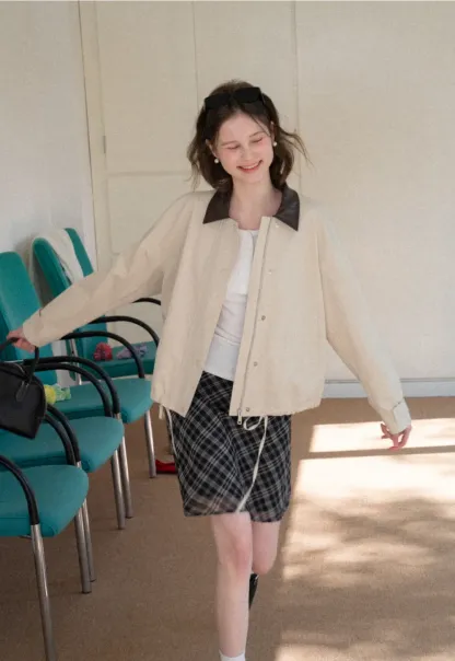 Long sleeve henley top with front buttons