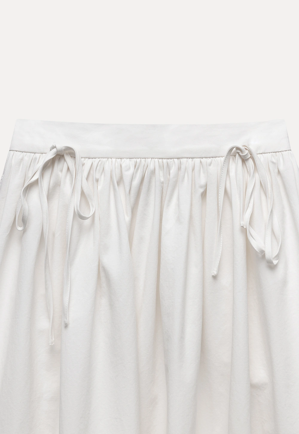 High Waist A Line White Skirt