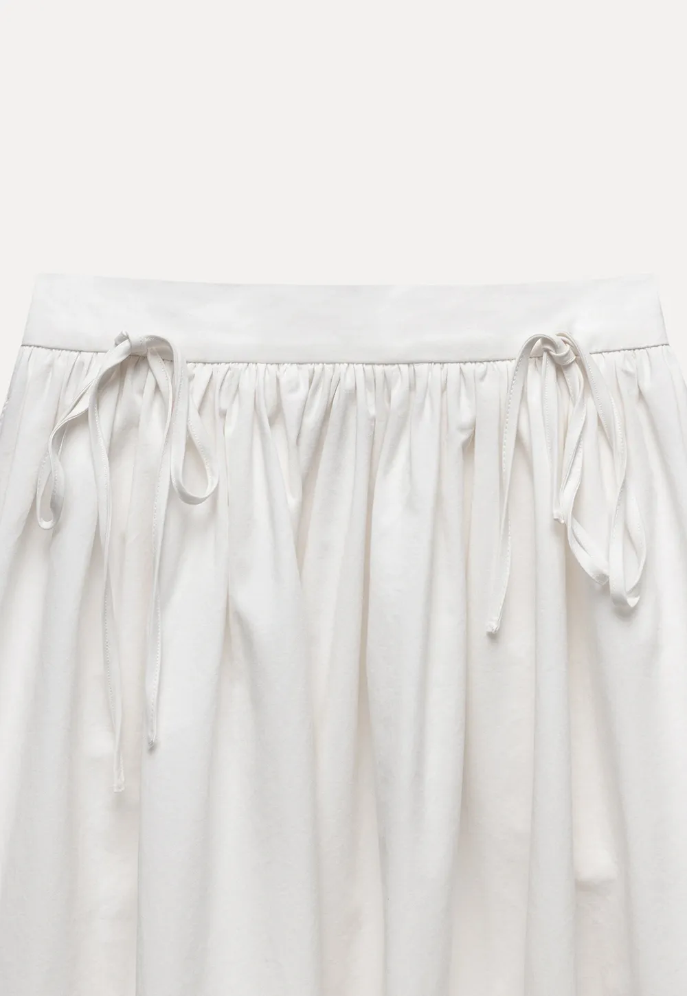 High Waist A Line White Skirt