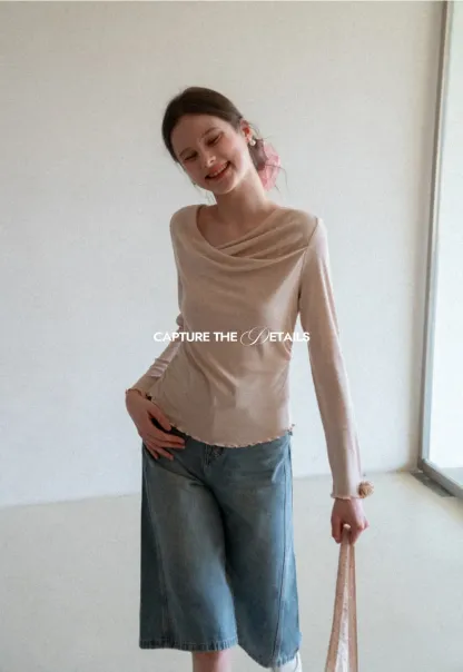 Wide Leg Denim Shorts with Belt and Back Pockets