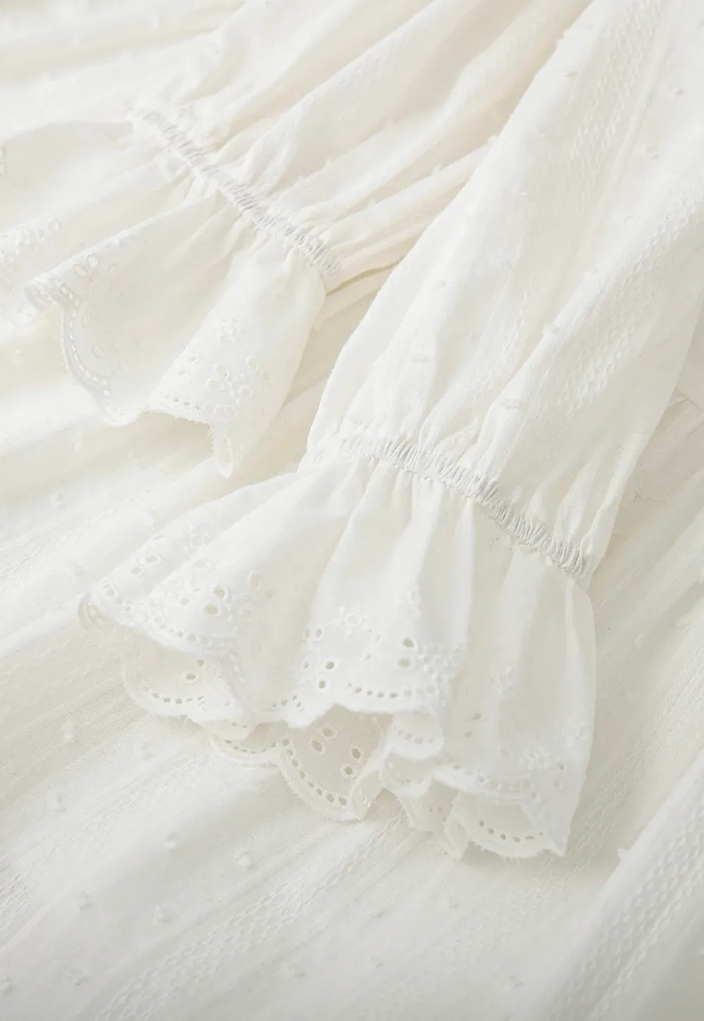 Elegant Long Sleeve Mini Dress with Flared Hem and Neck Tie