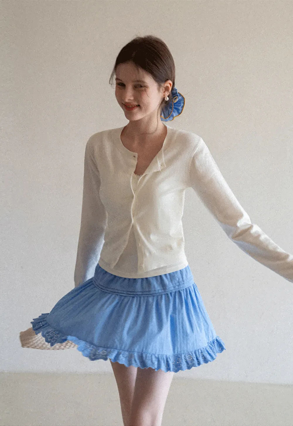 Lightweight Knit Cardigan with Button Front