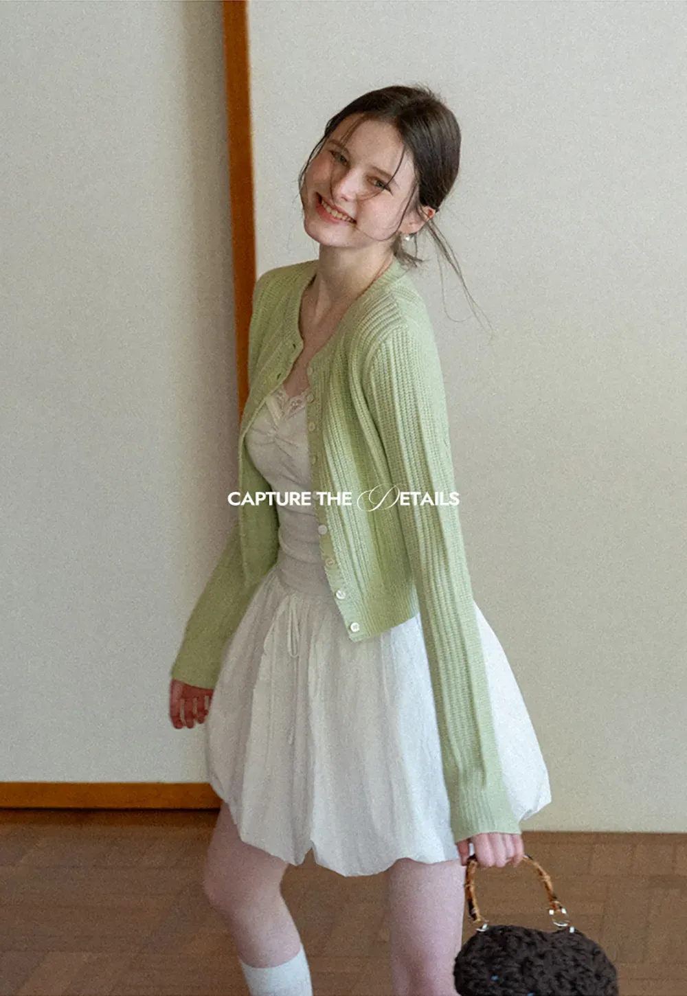 Ribbed Knit Cardigan with Button Closure