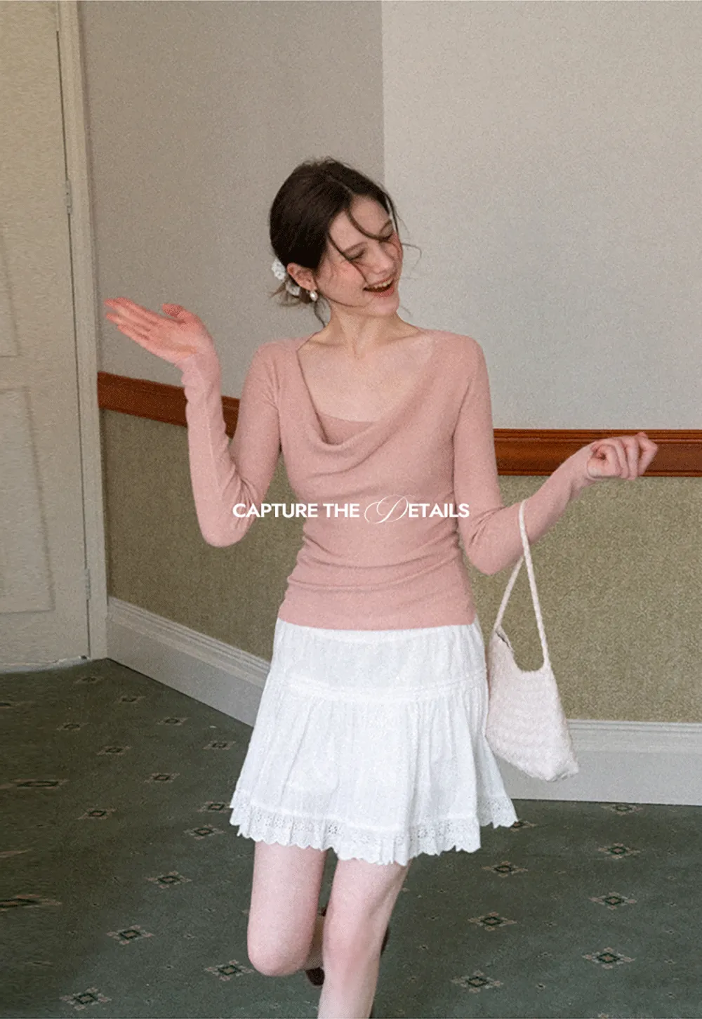 Woolen knit sweater and tank top