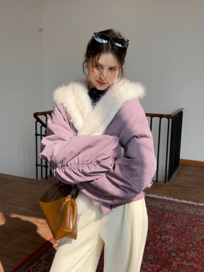 Women Double-Sided Fuzzy Coat