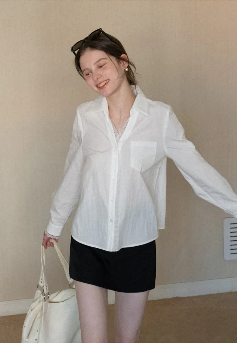 Elegant Mini Skirt with High Waist Design