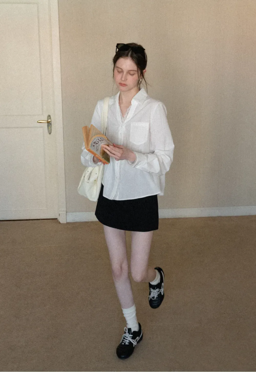 Elegant Lace Trim Button Down Shirt