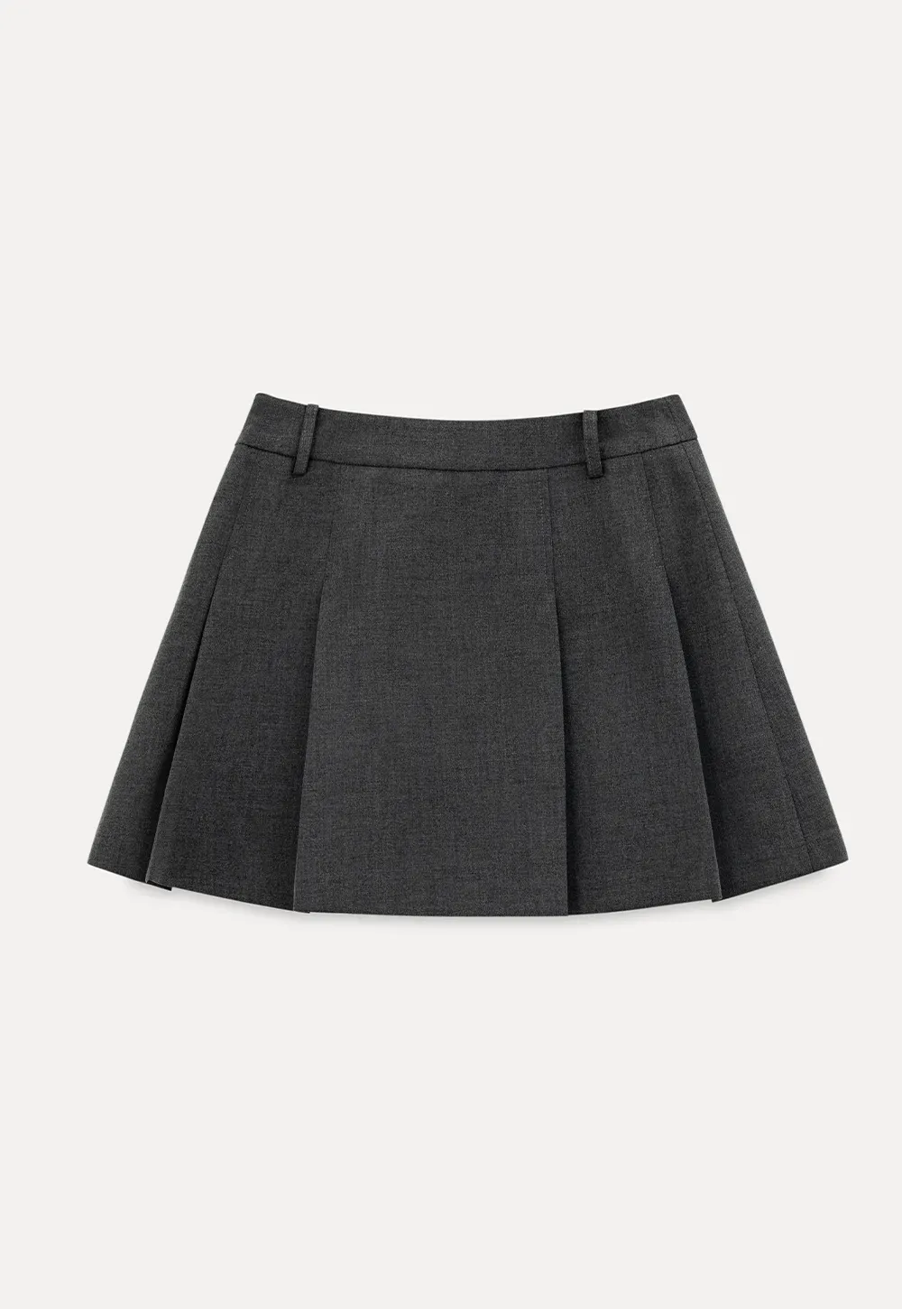 Pleated A-line Mini Skirt