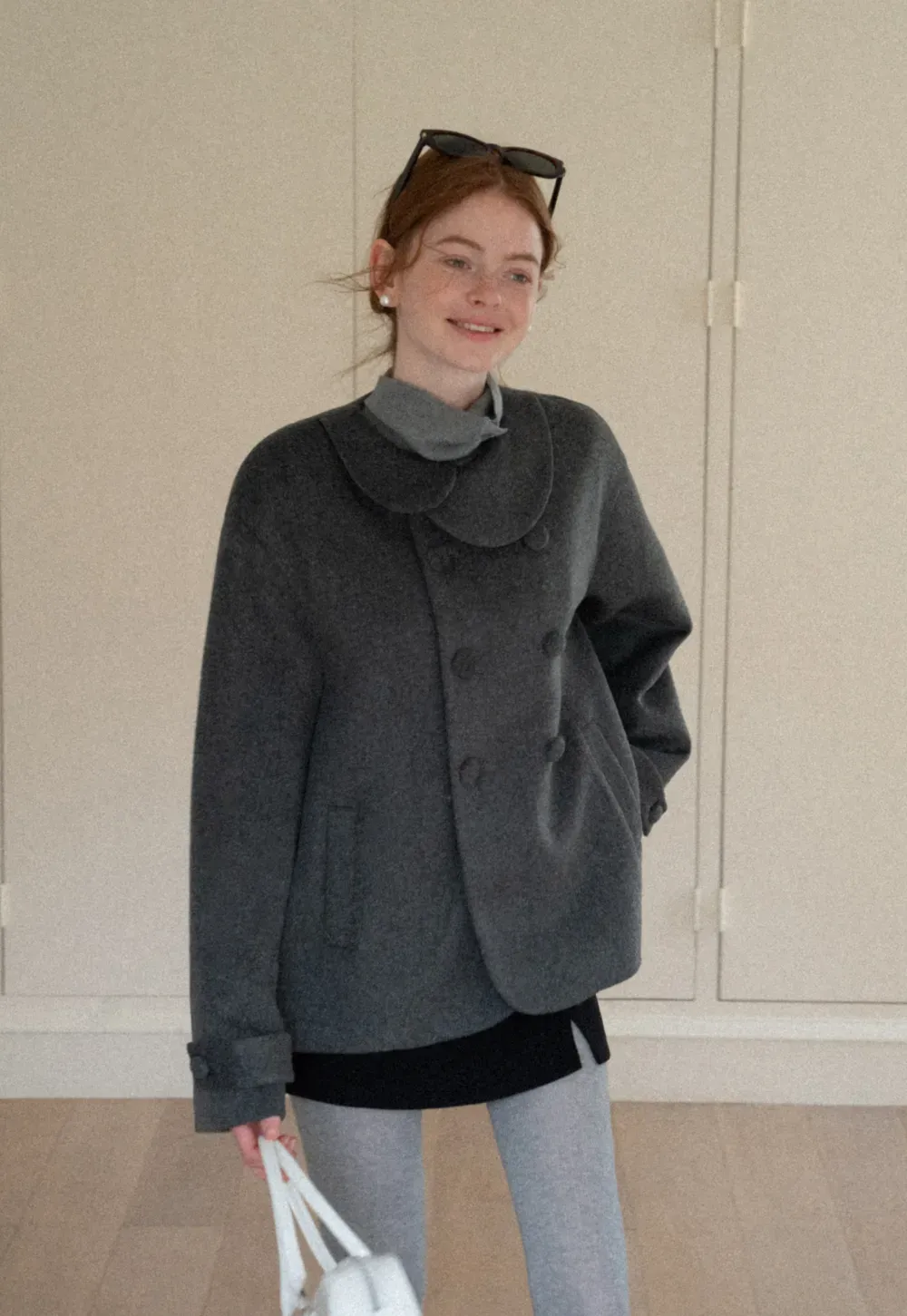 Elegant Wool Jacket for Women Simple Design Warm Coat