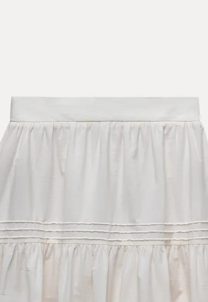 Womens Vintage White Maxi Skirt