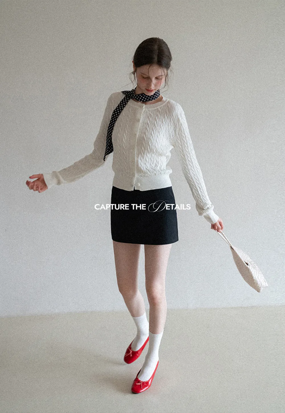 A-line mini skirt with clean lines and simple design