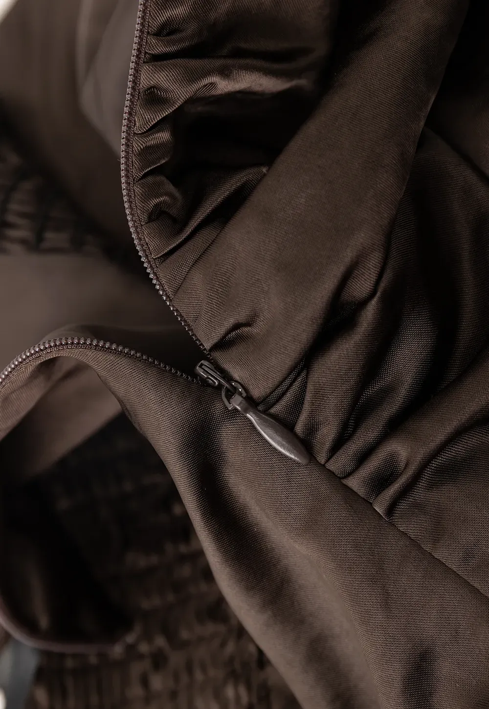 Long sleeve top with ruffled hem and layered design