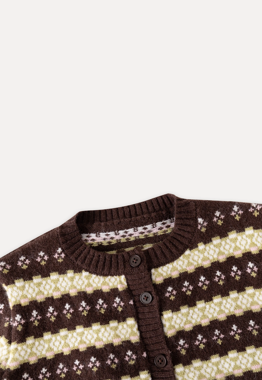 Women Warm Knit Cardigan Set Vintage Striped Style