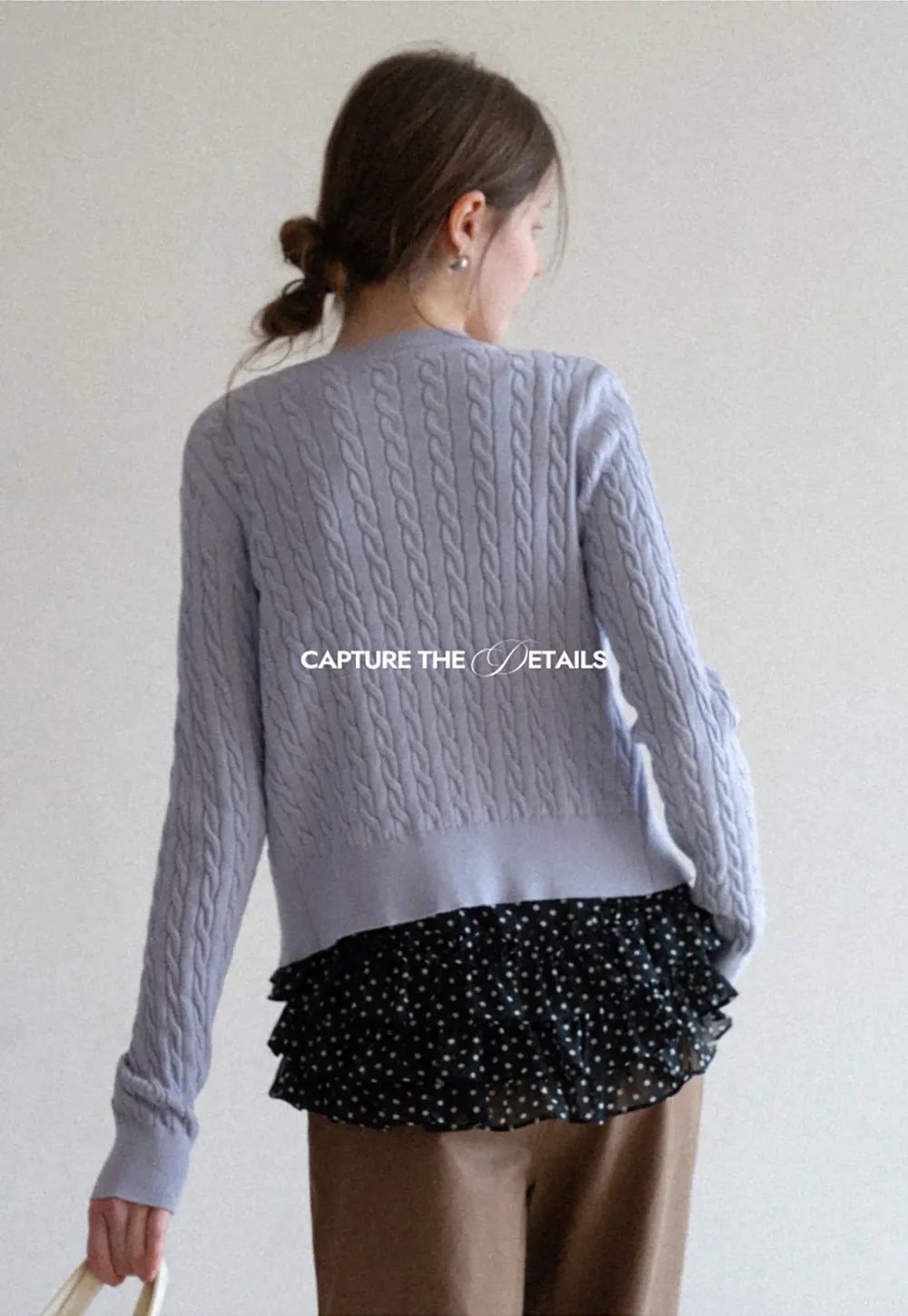 Cable Knit Long Sleeve Sweater Top