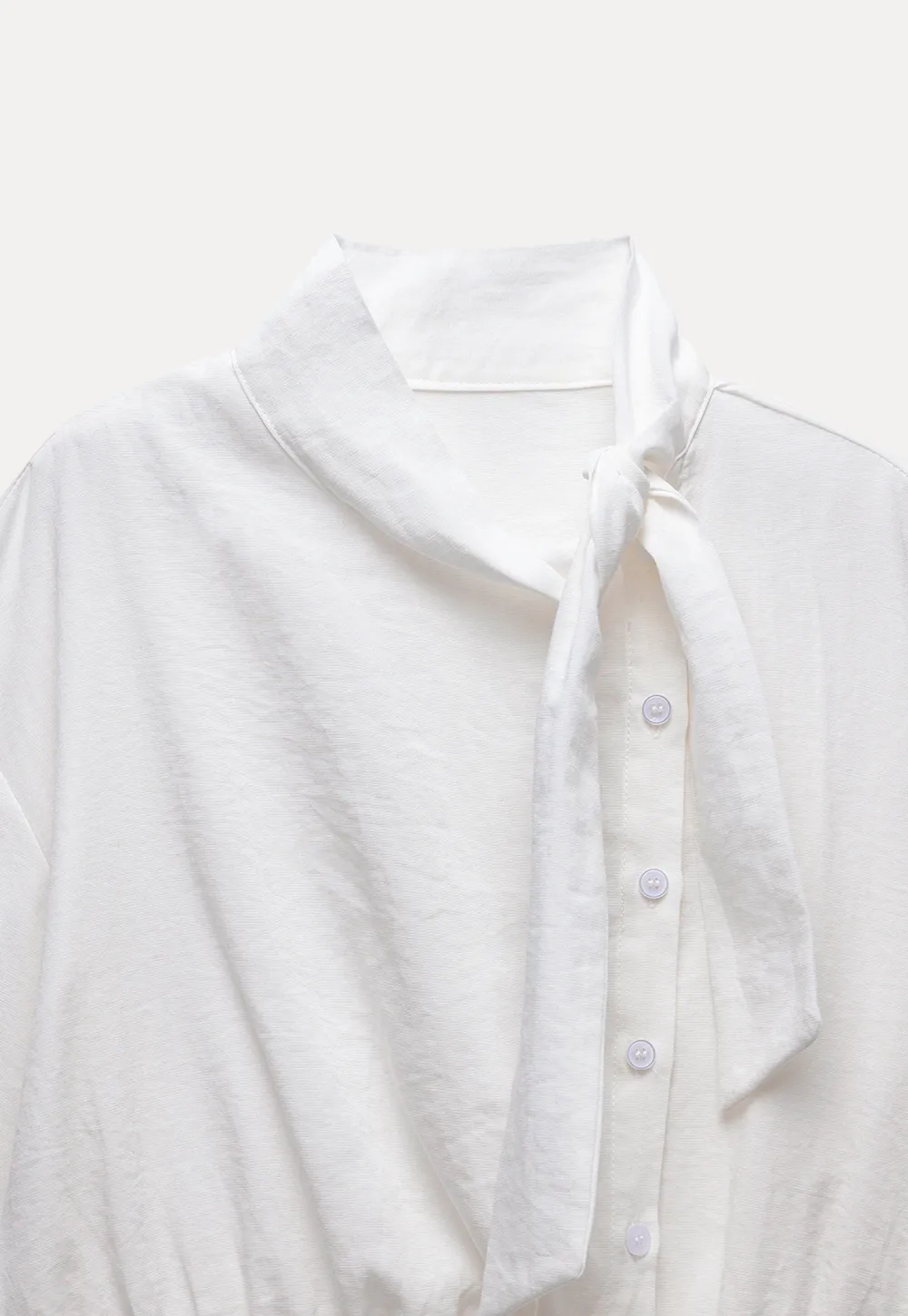 Women’s Tie Neck Long Sleeve Blouse