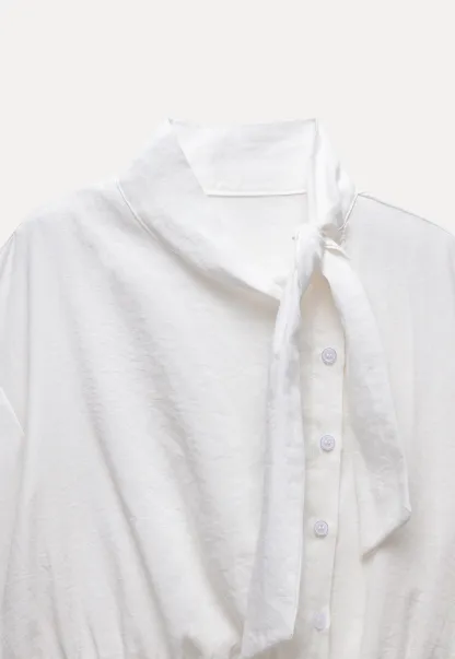 Women’s Tie Neck Long Sleeve Blouse