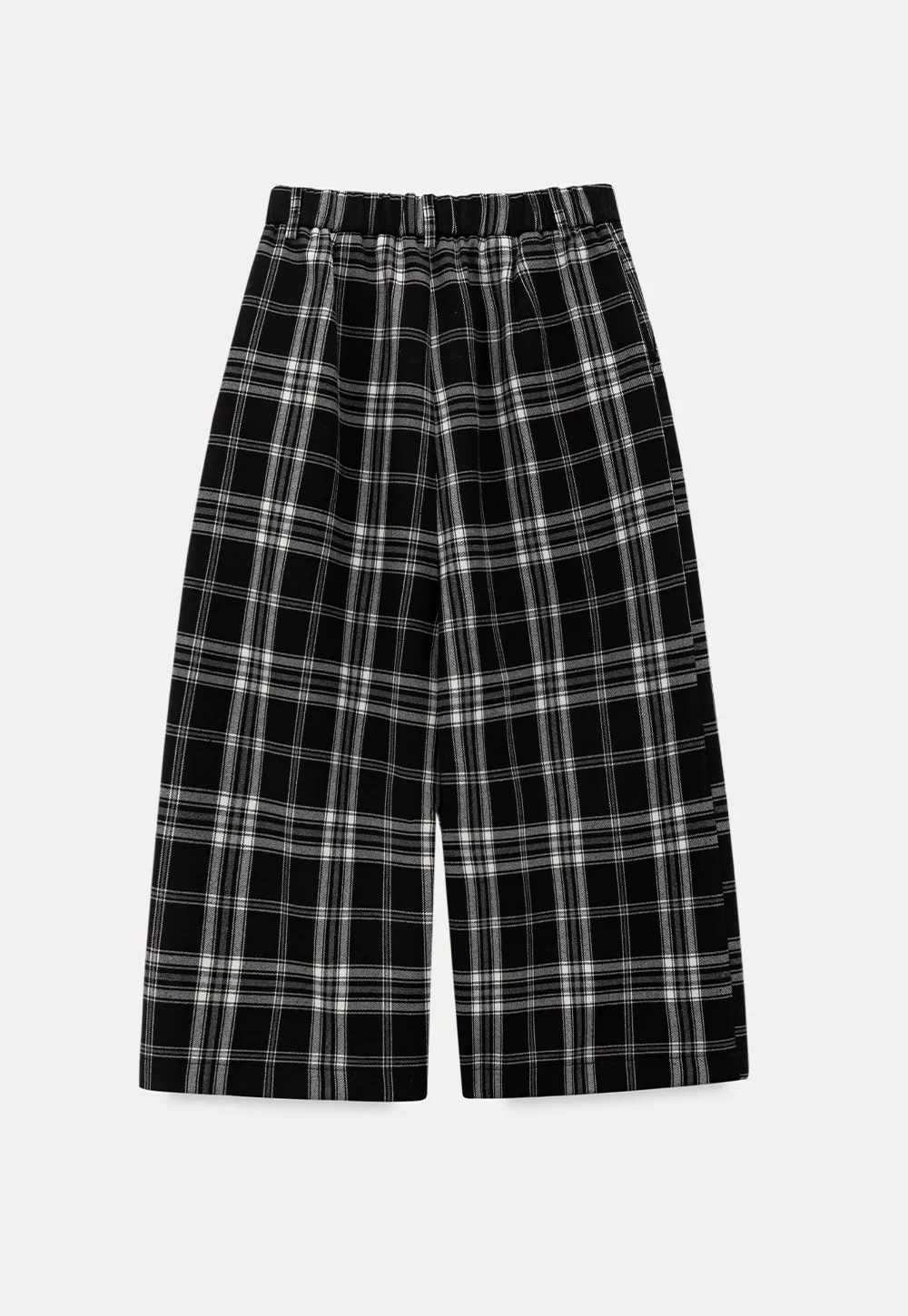 Plaid Wide Leg Pants Culottes Women's Trousers
