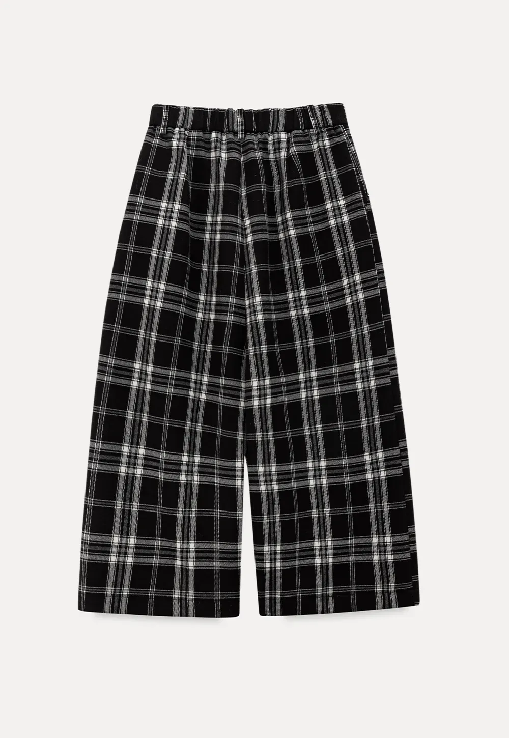 Plaid Wide Leg Pants Culottes Women's Trousers