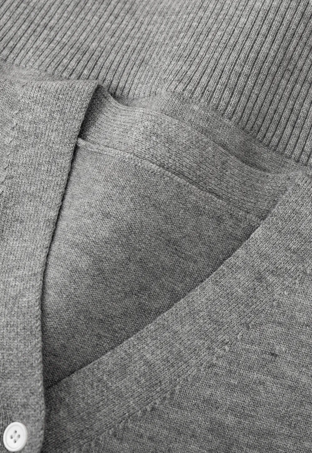 Knitted Vest with Button Closure and Embroidery