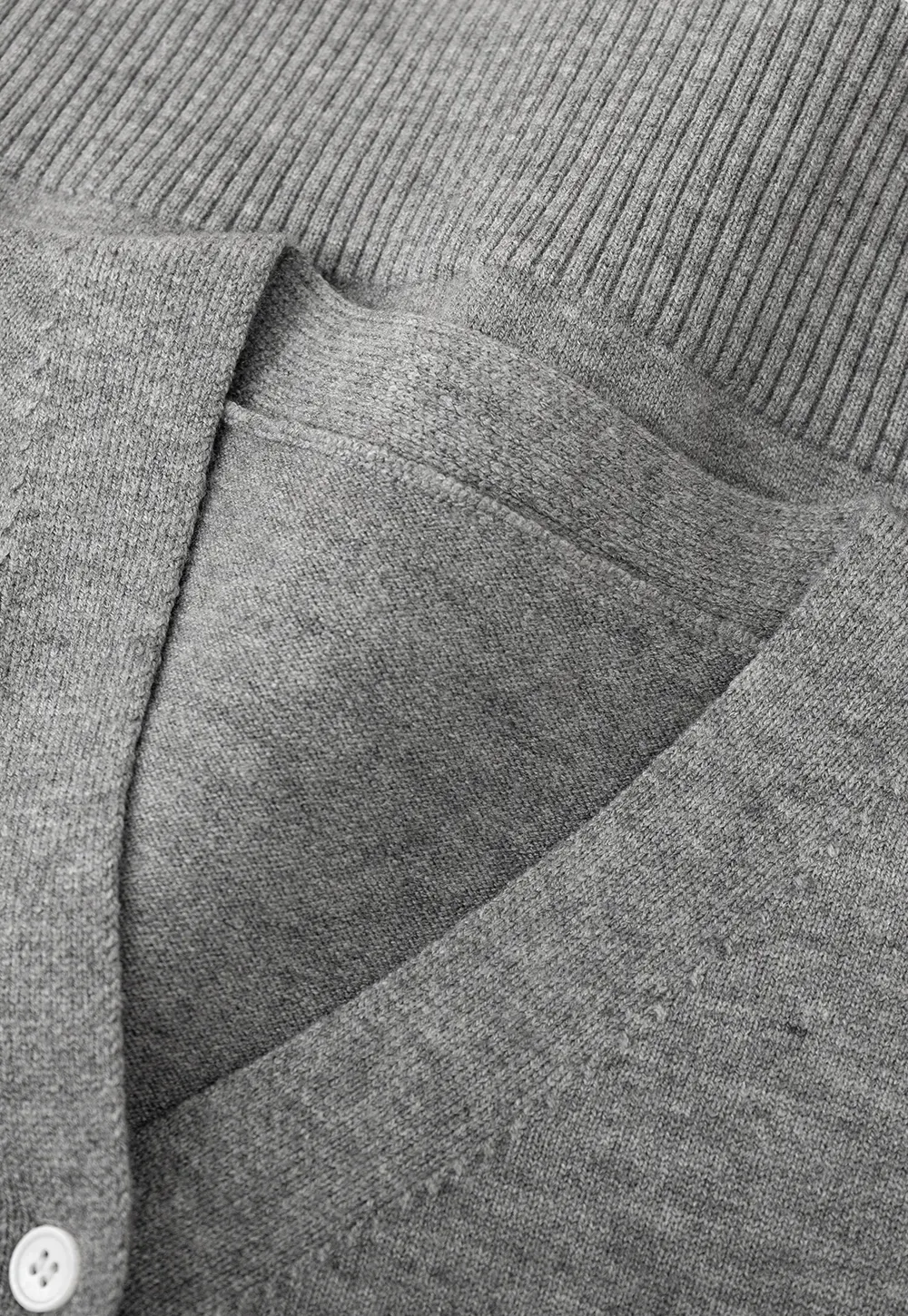 Knitted Vest with Button Closure and Embroidery