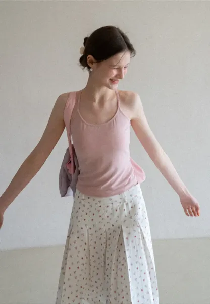 Slim Fit Tank Top with Thin Straps