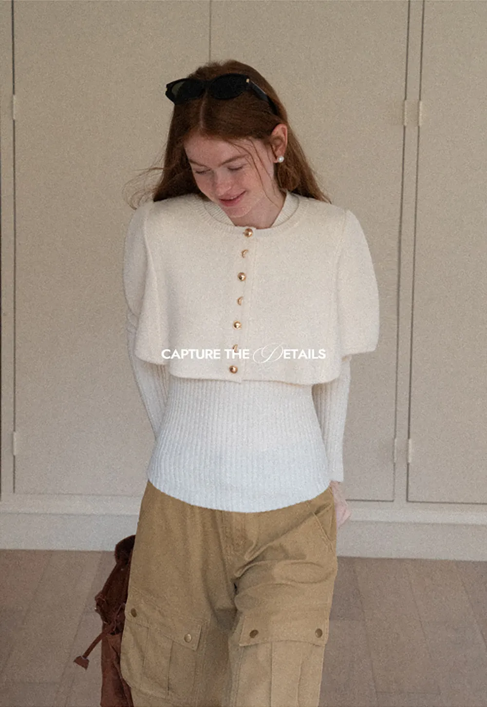 Wide leg utility pants with back pockets and side seams