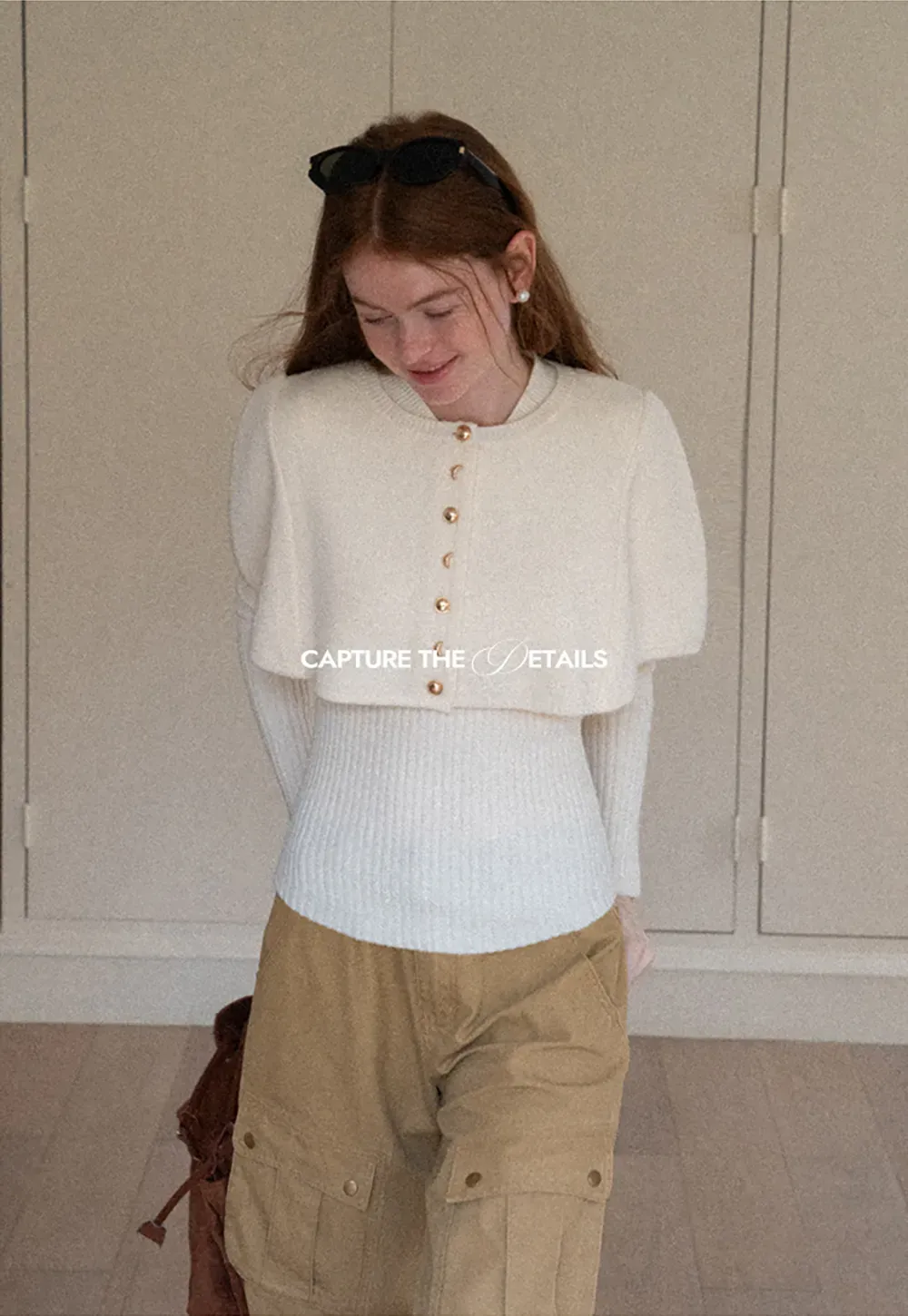 Wide leg utility pants with back pockets and side seams