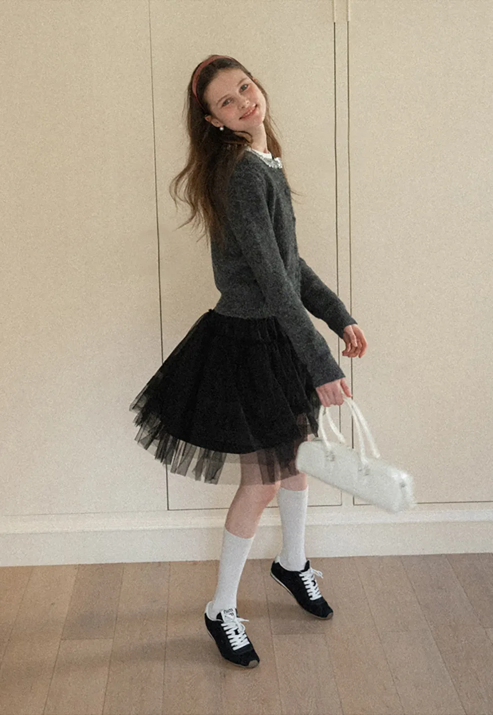 fluffy layered tulle skirt with elastic waistband