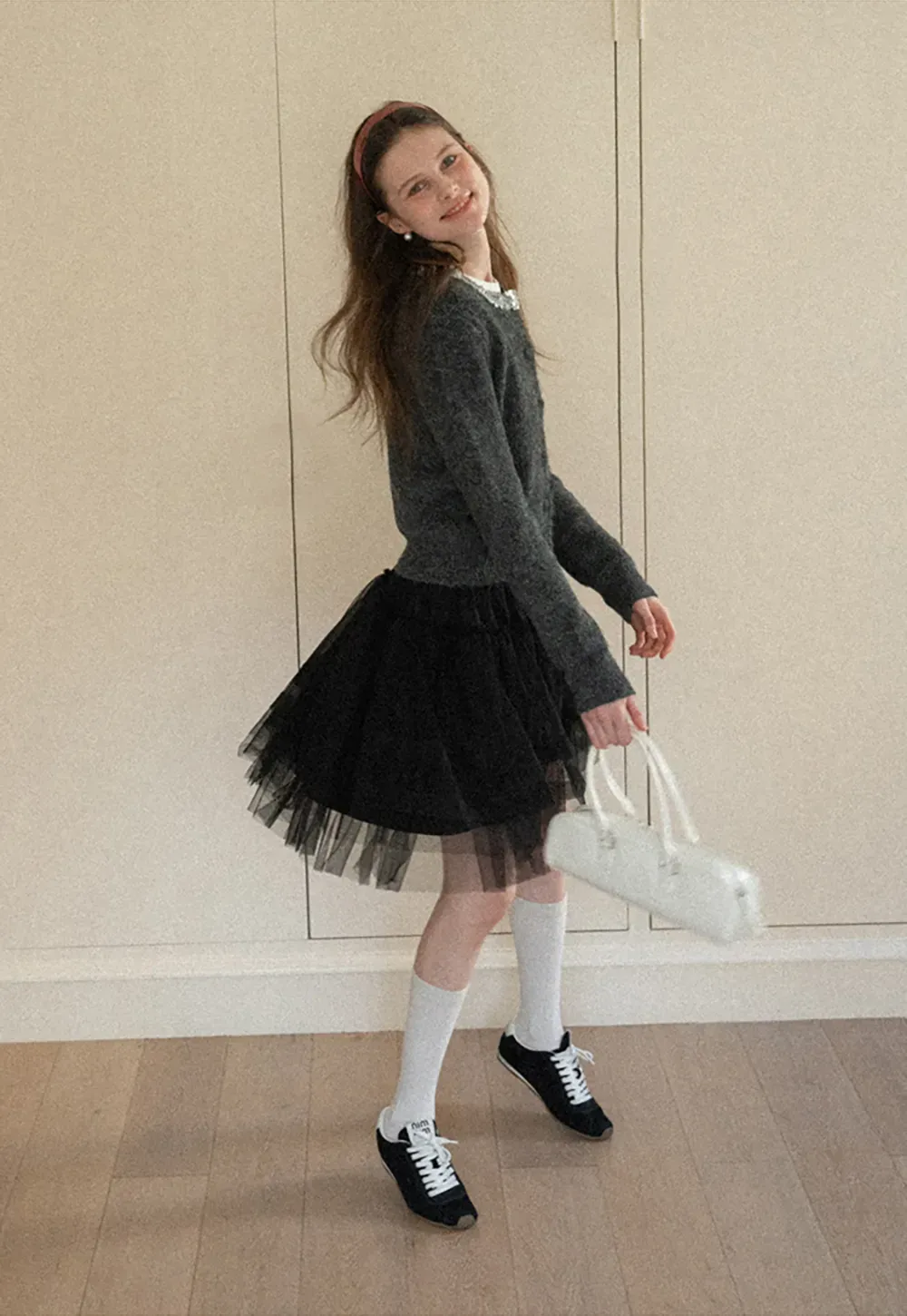 fluffy layered tulle skirt with elastic waistband