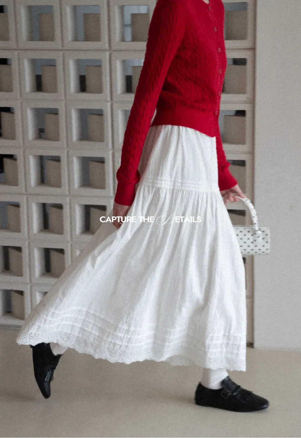 Elegant Tiered Lace Hem Skirt