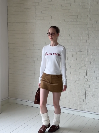 Graphic Print Long Sleeve Top for Women