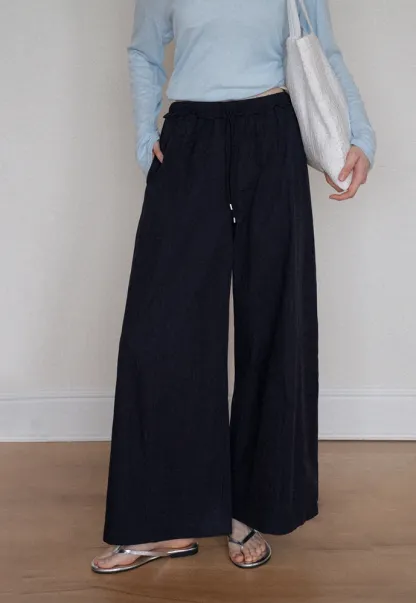 Drawstring Wide-Leg Pants