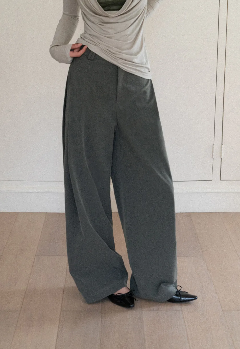 Wide Leg High Waist Casual Pants