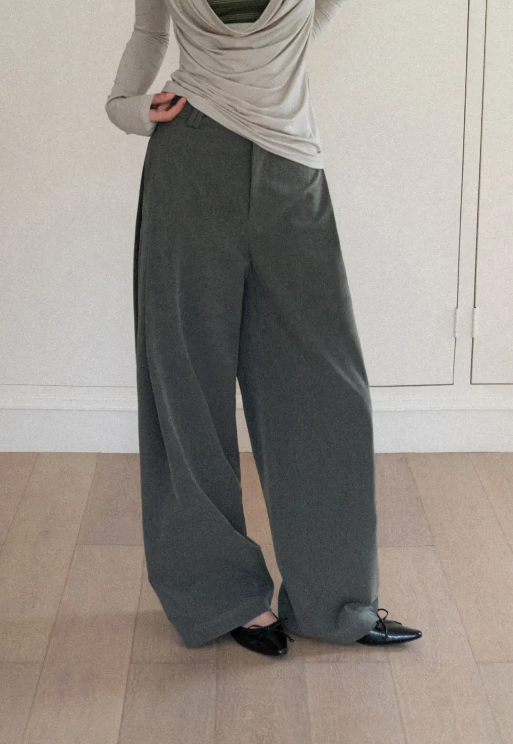 Wide Leg High Waist Casual Pants