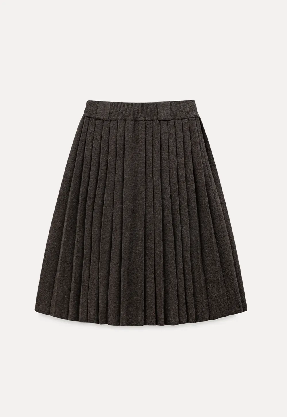 Classic Pleated Skirt in Dark Gray