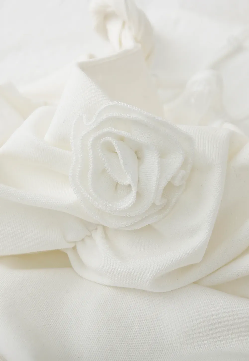 Sleeveless V Neck Midi Dress with Ruched Bodice