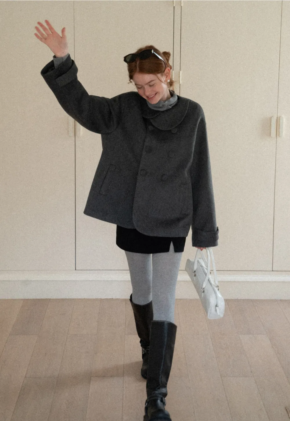 Elegant Wool Jacket for Women Simple Design Warm Coat