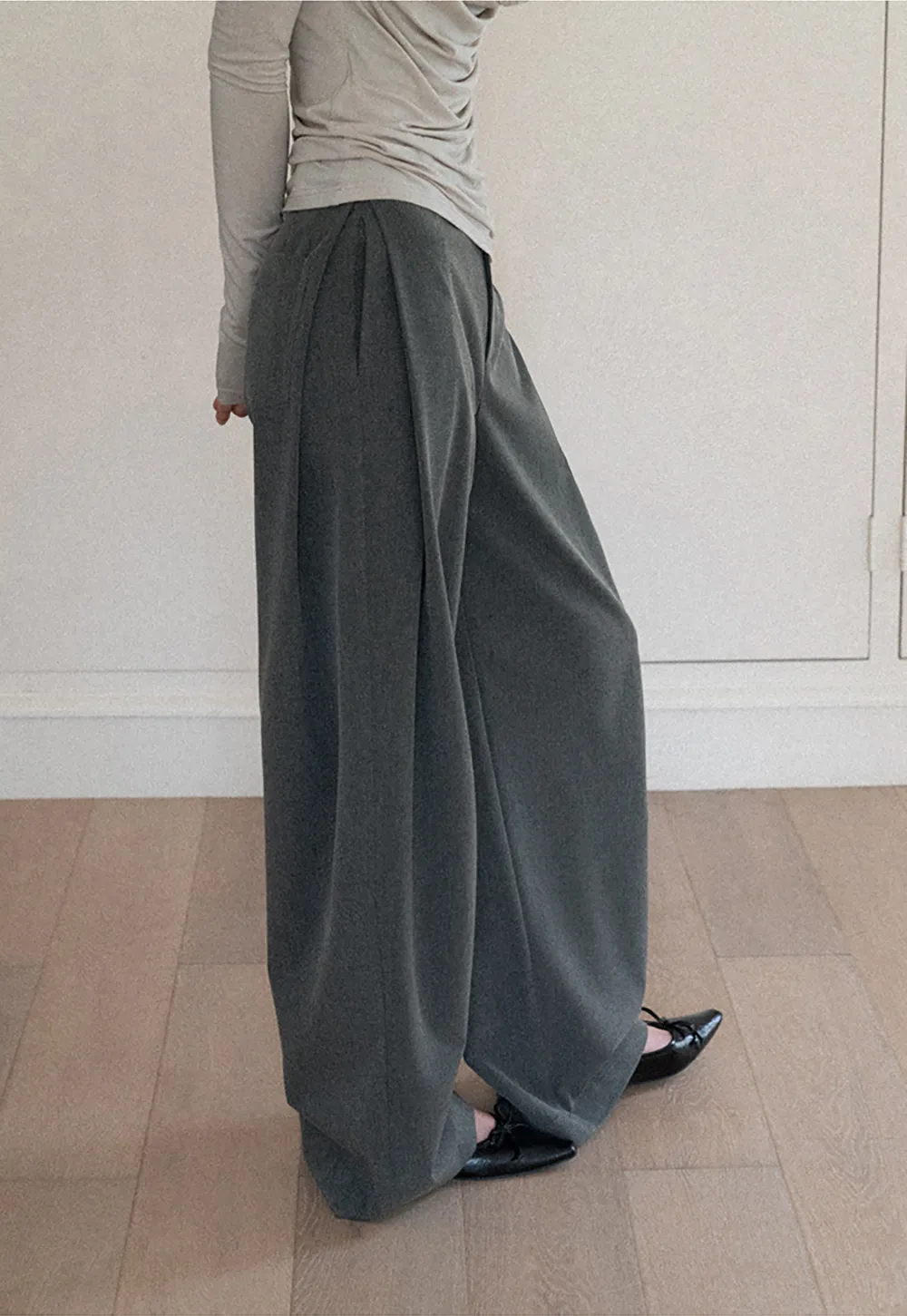 Wide Leg High Waist Casual Pants