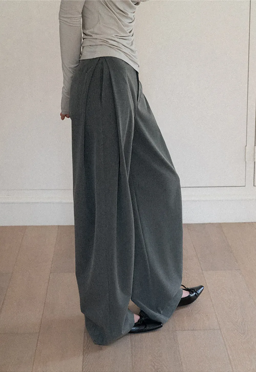 Wide Leg High Waist Casual Pants