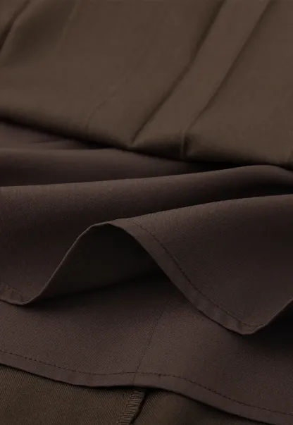 Pleated Drawstring Waist Skirt